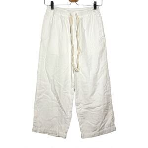 TOAST White Cotton Pull On Drawstring Pajama Pants - XS